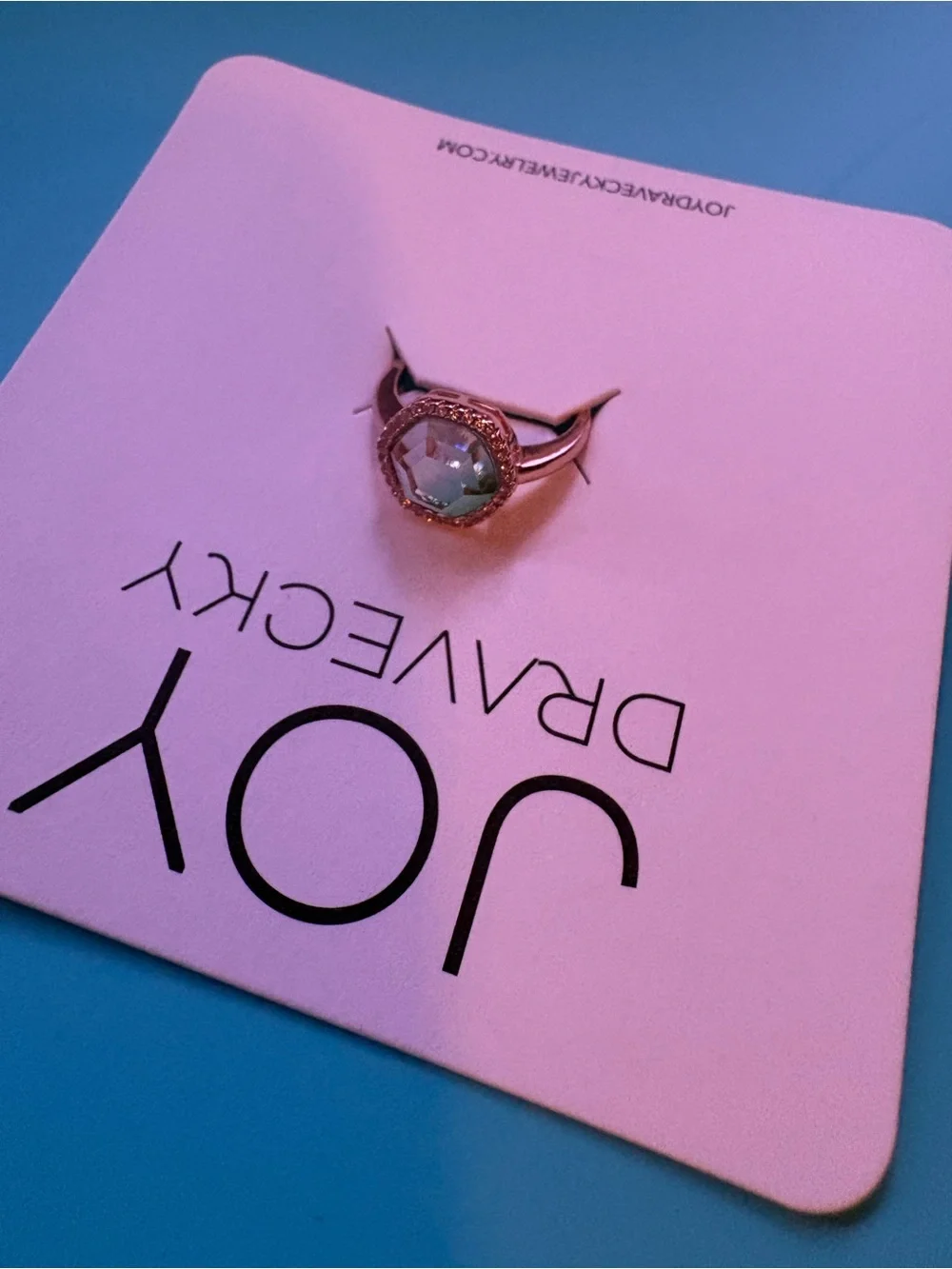 Joy Dravecky Mint Green Halo Ring